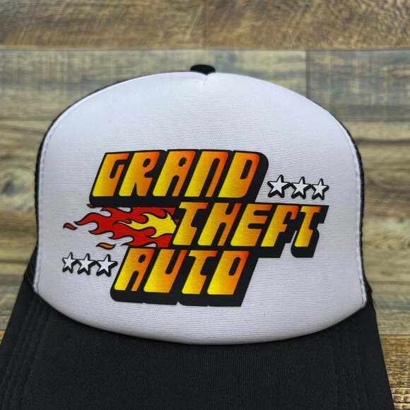 Grand Theft Auto Mens Trucker Hat Black Snapback San Andreas GTA Baseball Cap - Picture 3 of 7